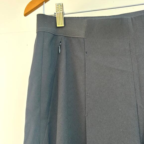 Elie Tahari Wide Leg Front Slit Trousers Black Flowy Size 4 Slit Leg Pants - Picture 6 of 10